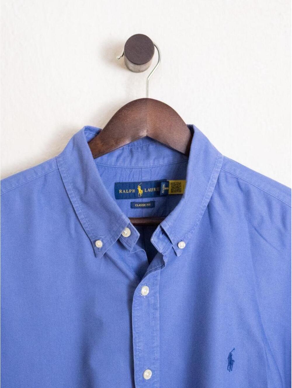 Ralph Lauren Classic Fit Blue Oxford Button Down Shirt